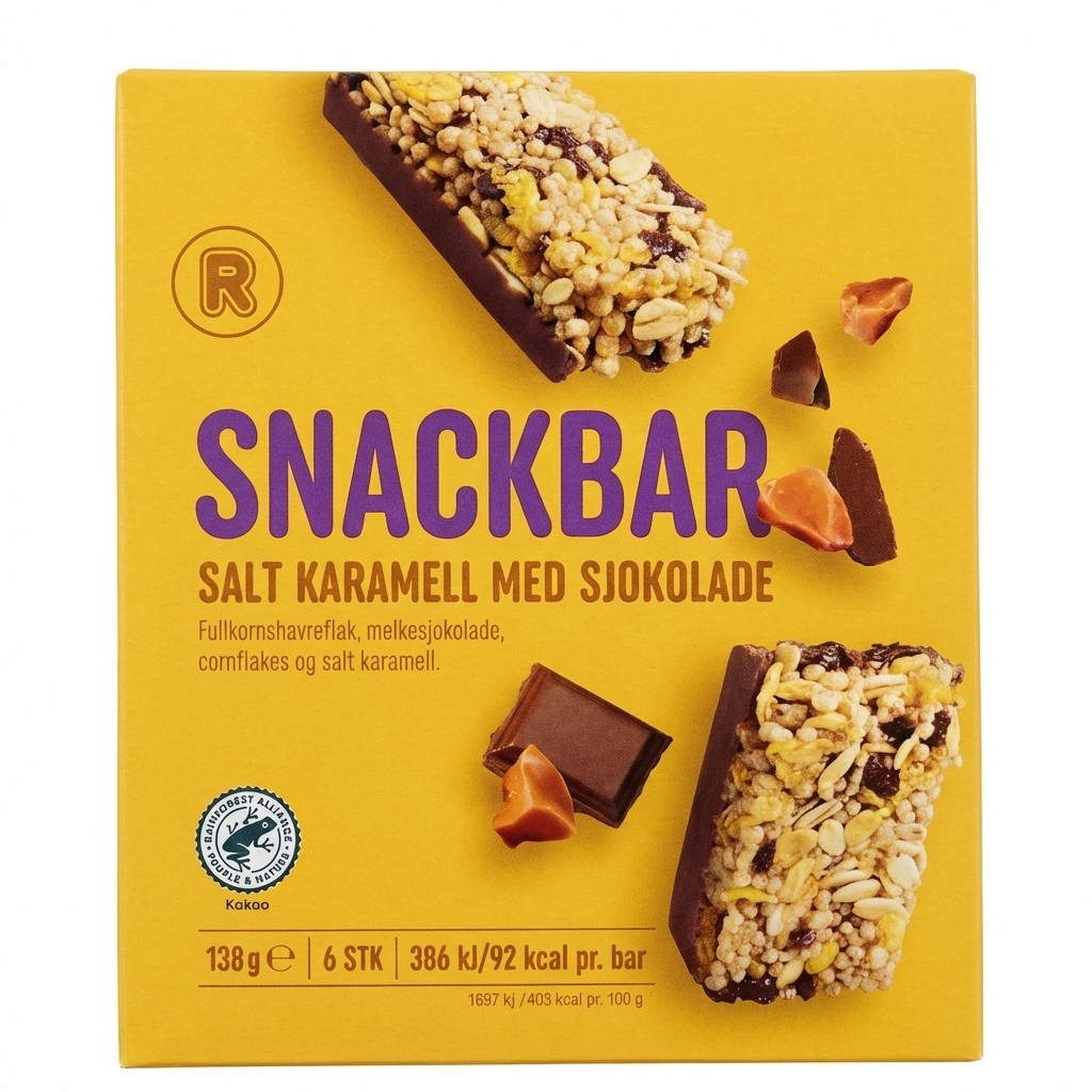 Snackbar Salt Karamell med Sjokolade 138g R