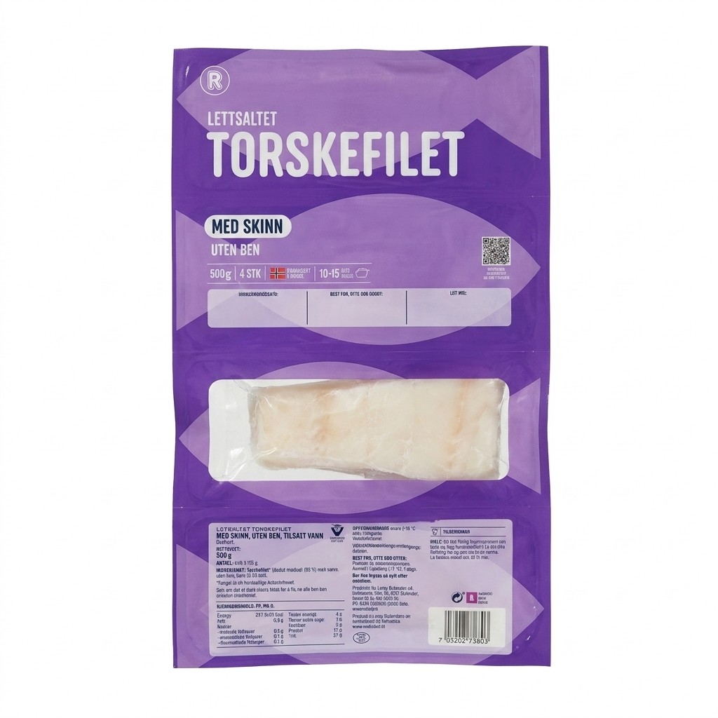 Lettsaltet Torskefilet 500g R
