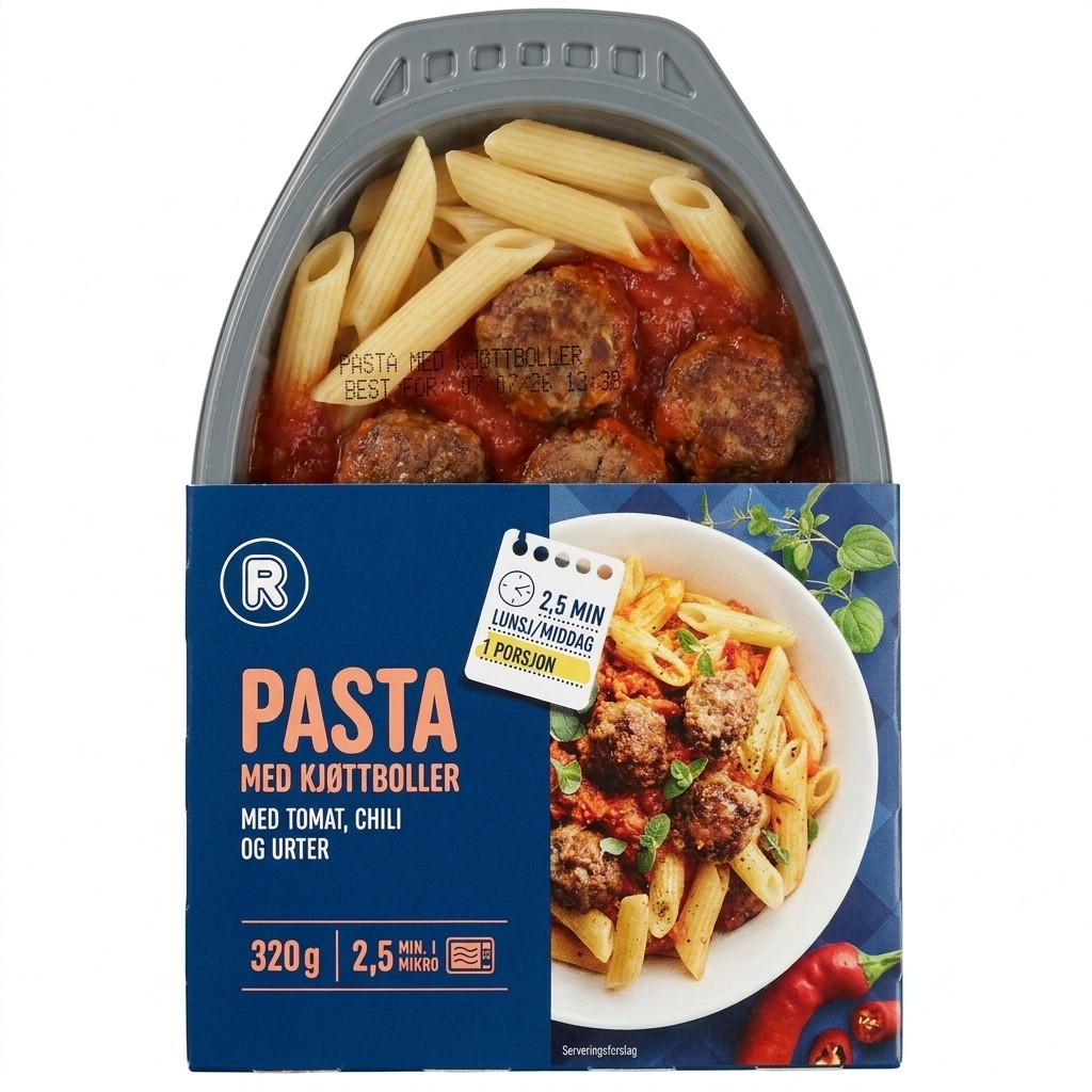 Pasta med kjøttboller 320g R