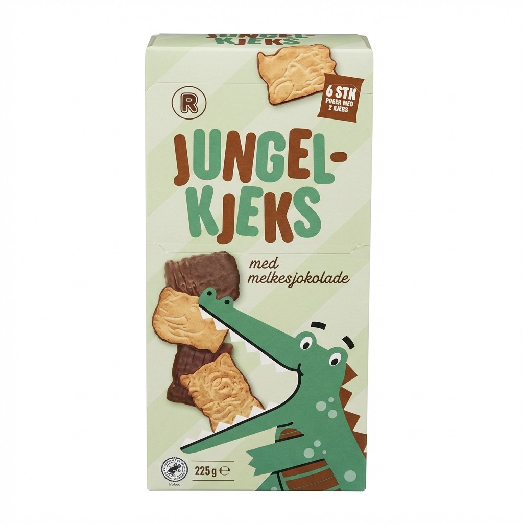 Jungelkjeks med melkesjokolade 225g R