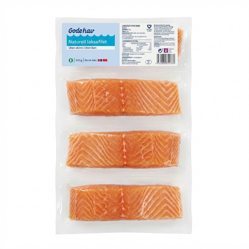 Naturell laksefilet 500g Godehav