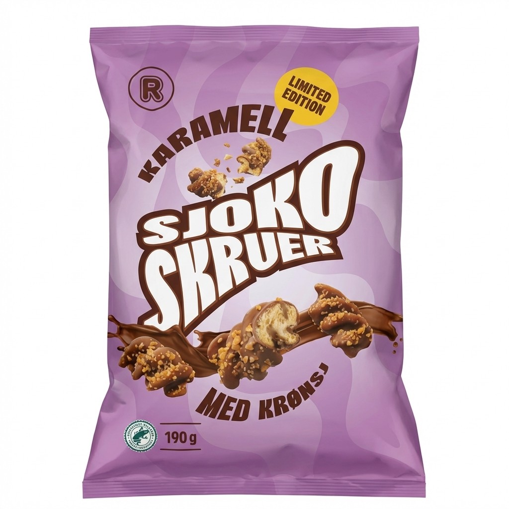 Karamell Sjokoskruer 190g R