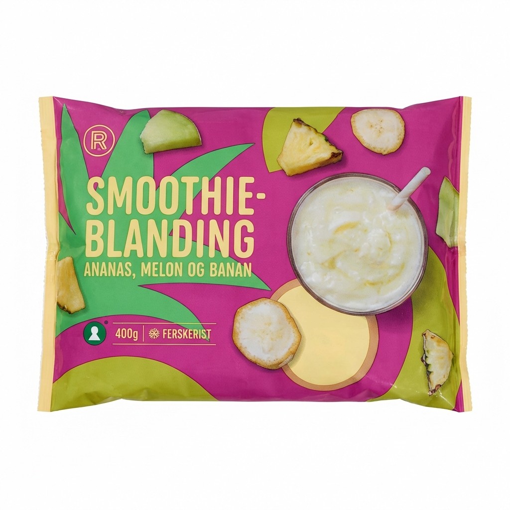 Smoothieblanding Ananas, Melon og Banan 400g R