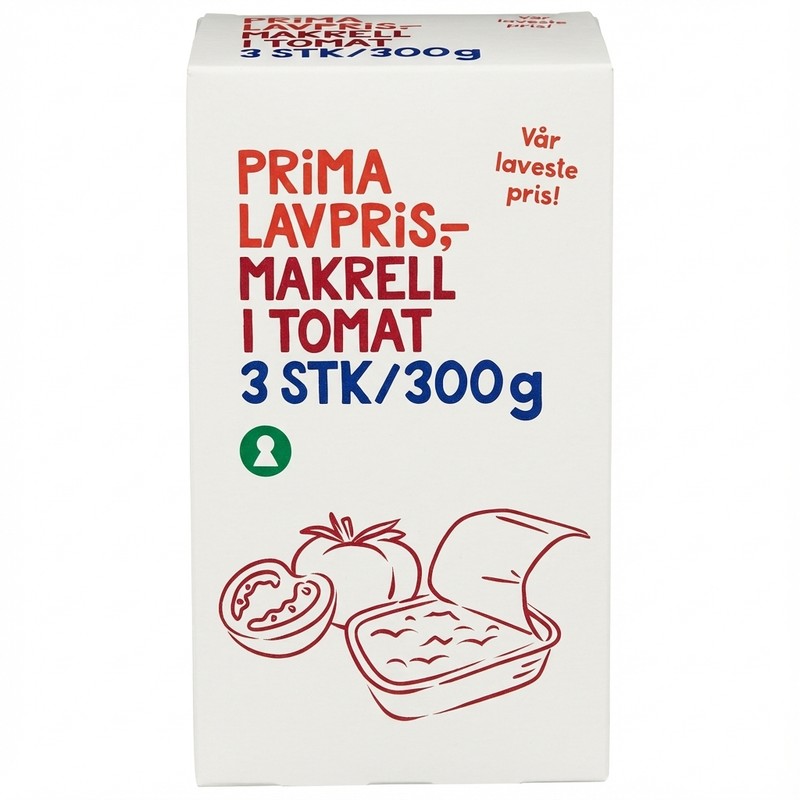 Makrell i tomat 300g Prima