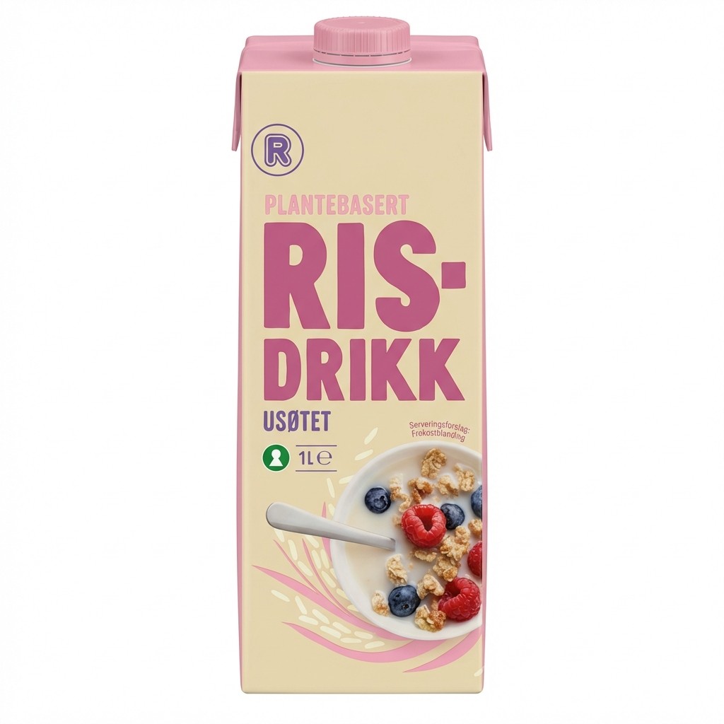 Plantebasert Risdrykk Usøtet 1l R