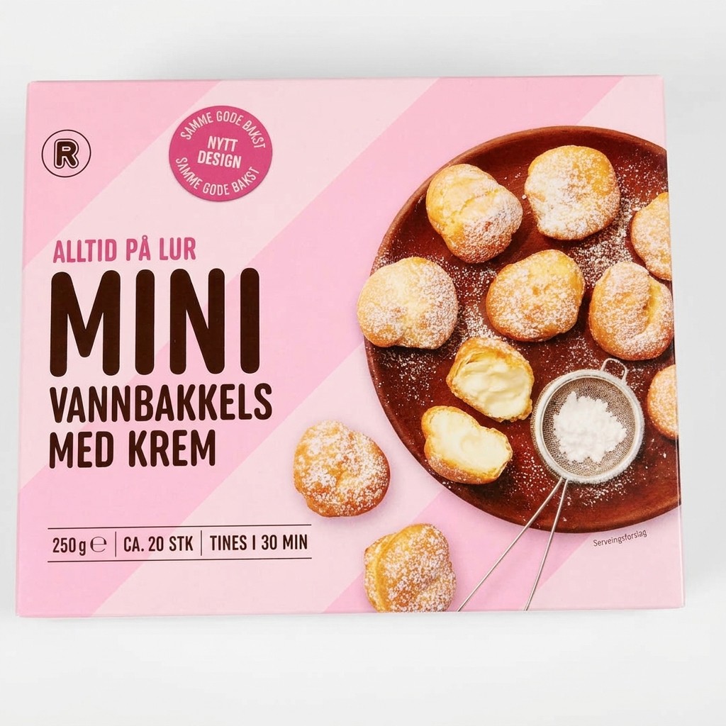 Mini Vannbakkels med krem 250g R
