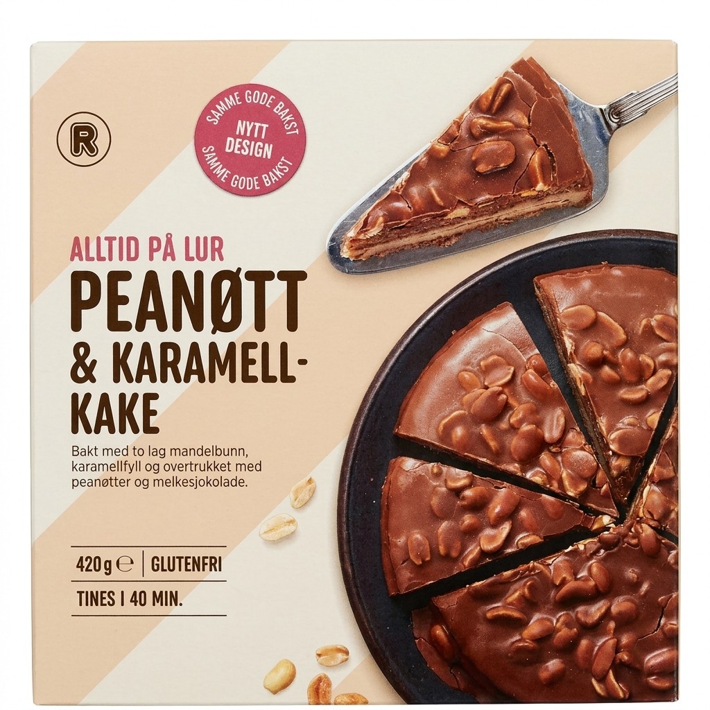 Peanøtt & Karamellkake 420g R