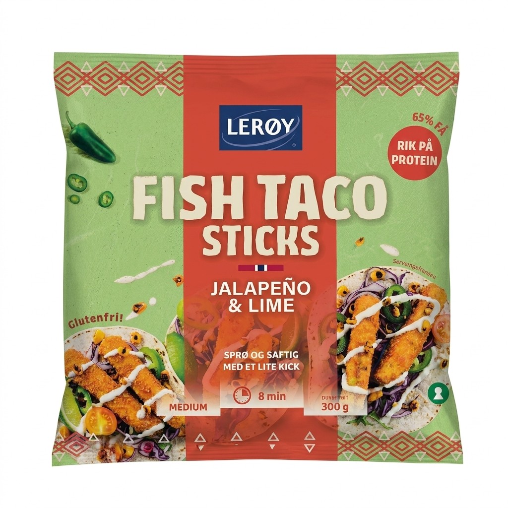 Fish Taco Sticks Jalapeño & Lime 300g Lerøy