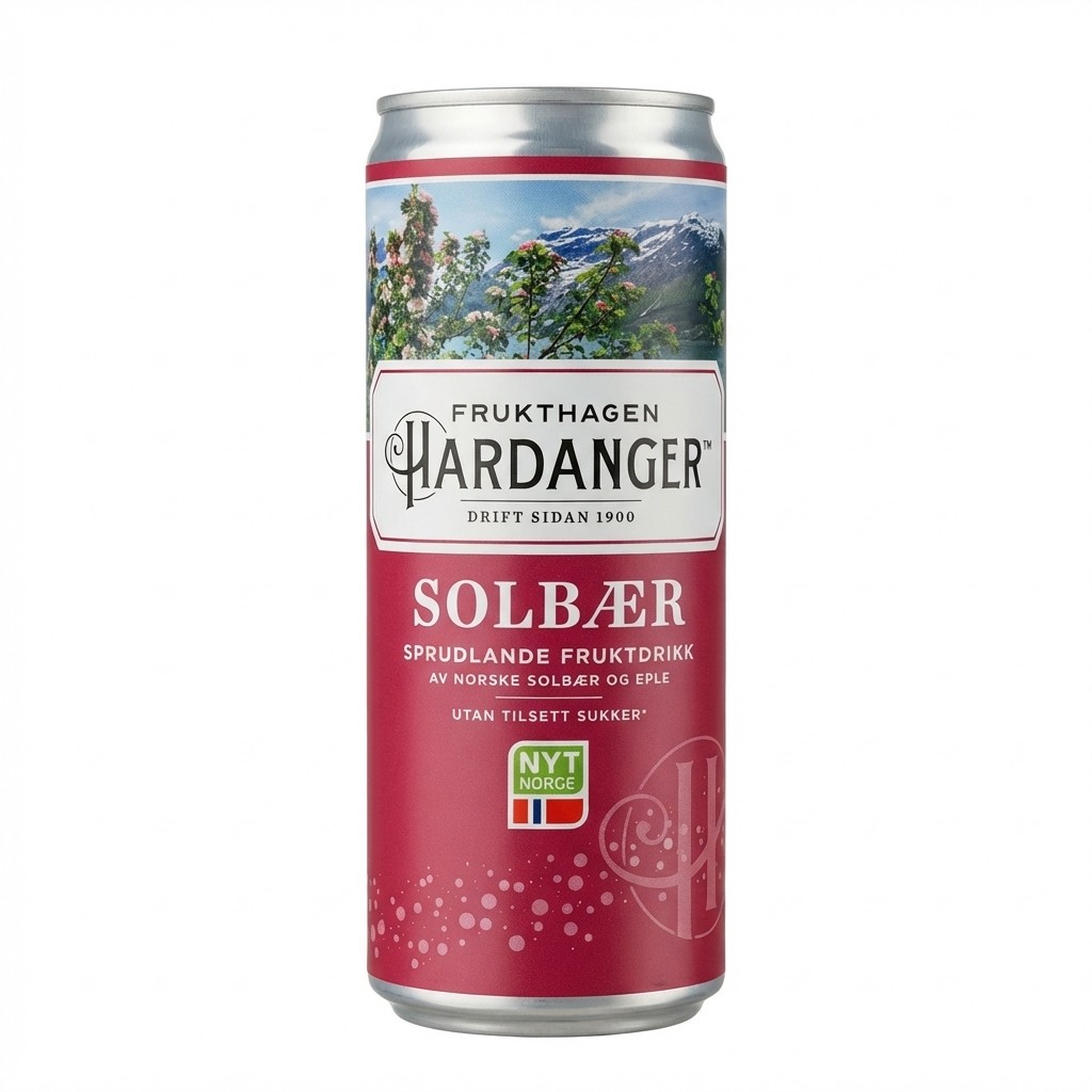 Solbær Sprudlande Fruktdrikk 0.33l Frukthagen Hardanger