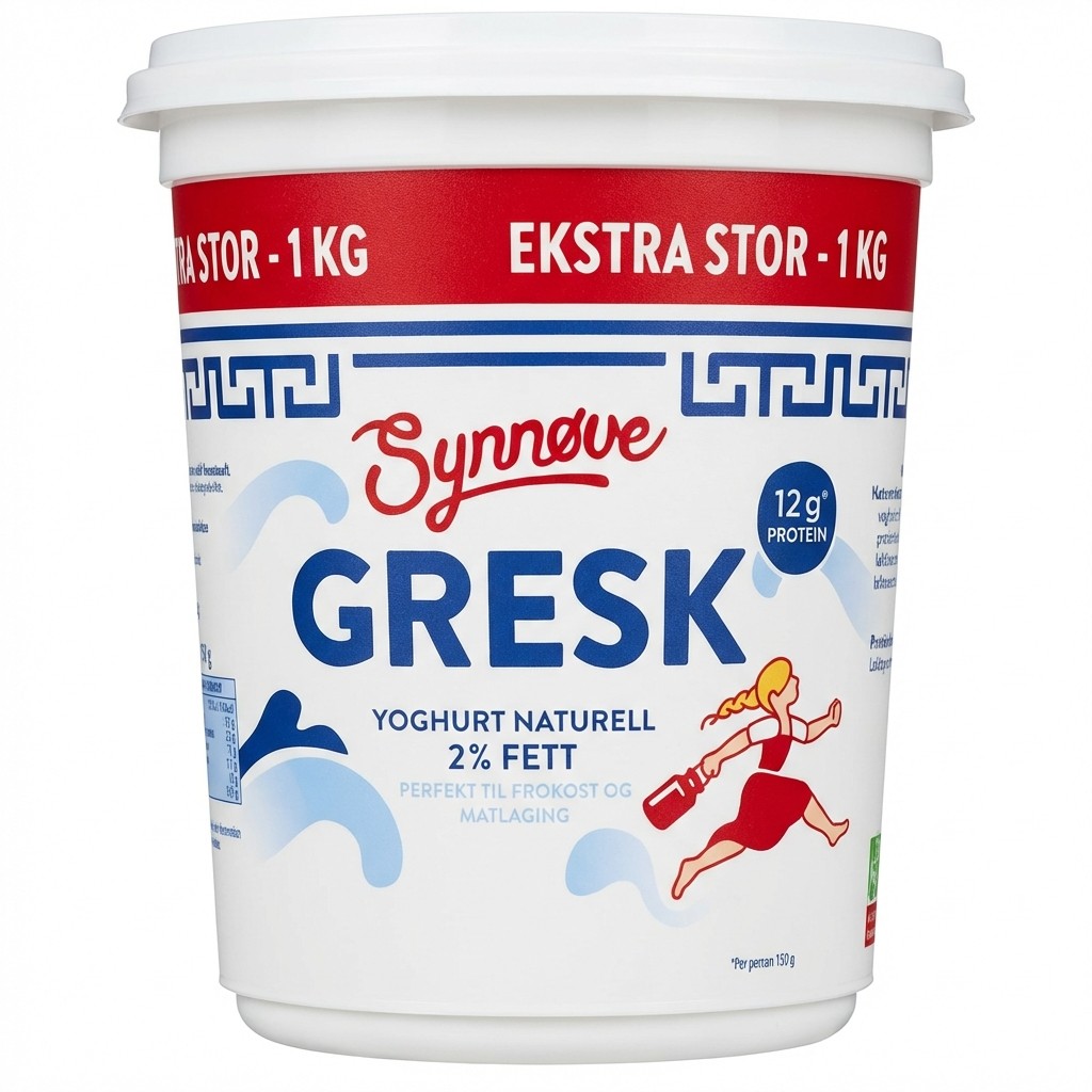 Gresk Yoghurt Naturell 2% 1000g Synnøve