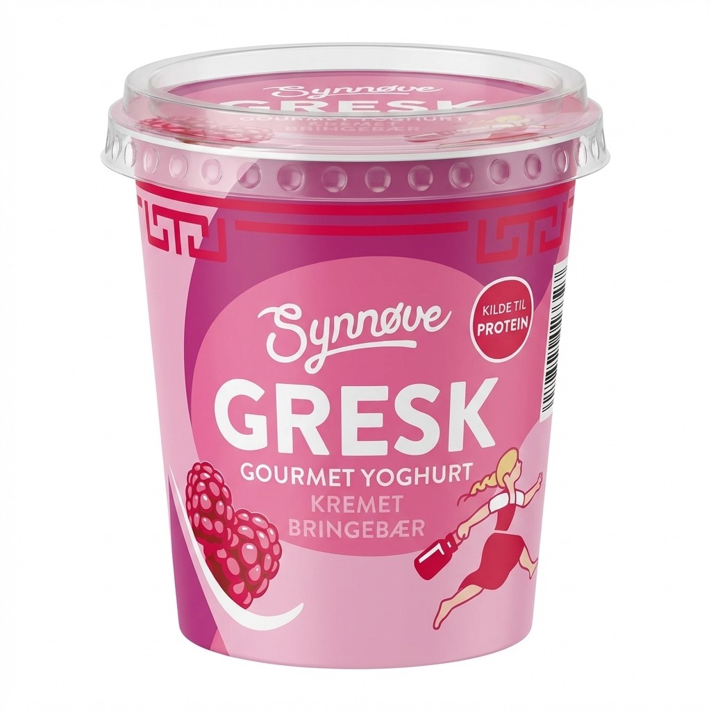 Gresk Gourmet Yoghurt Kremet Bringebær 350g Synnøve
