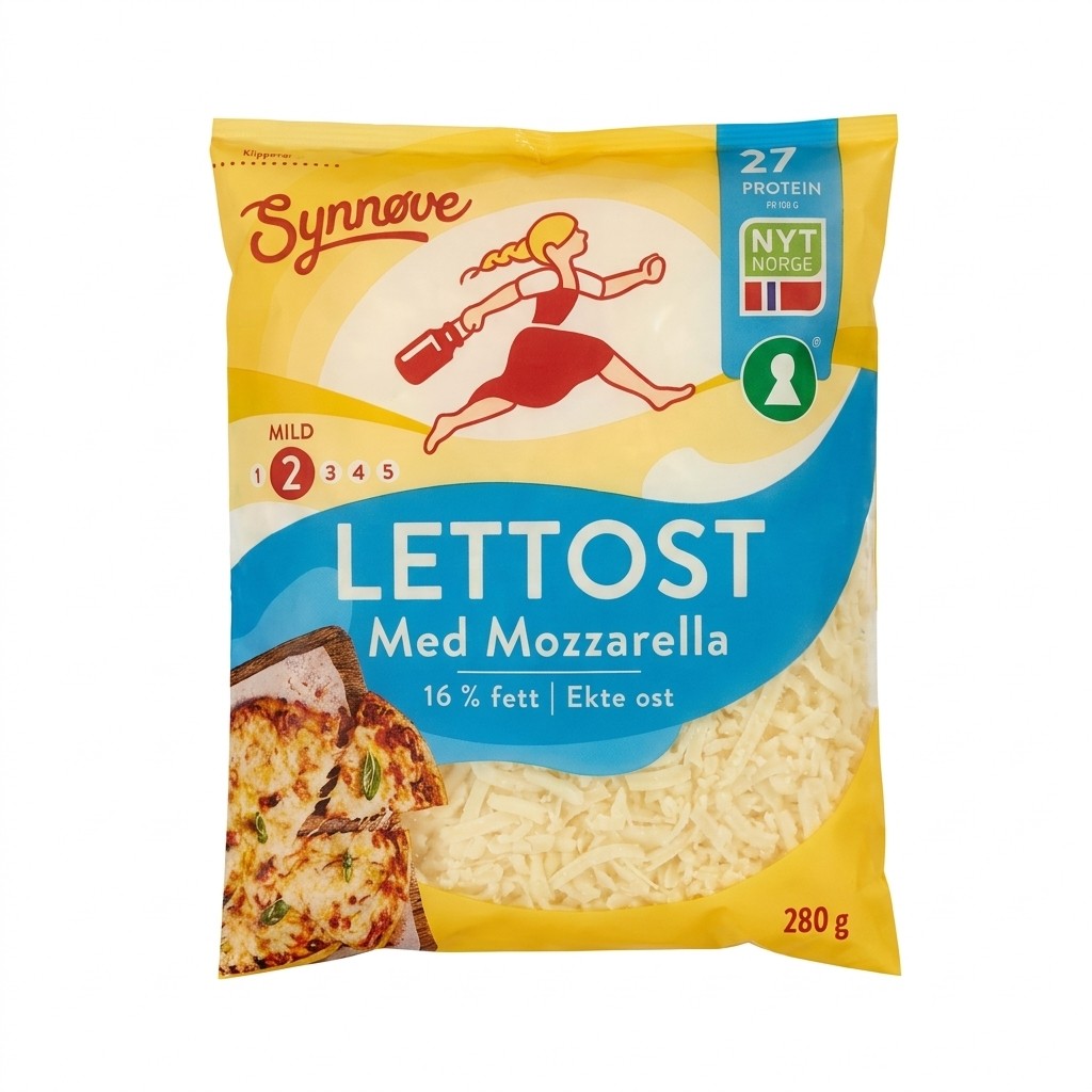 Lettost med mozzarella 280g Synnøve