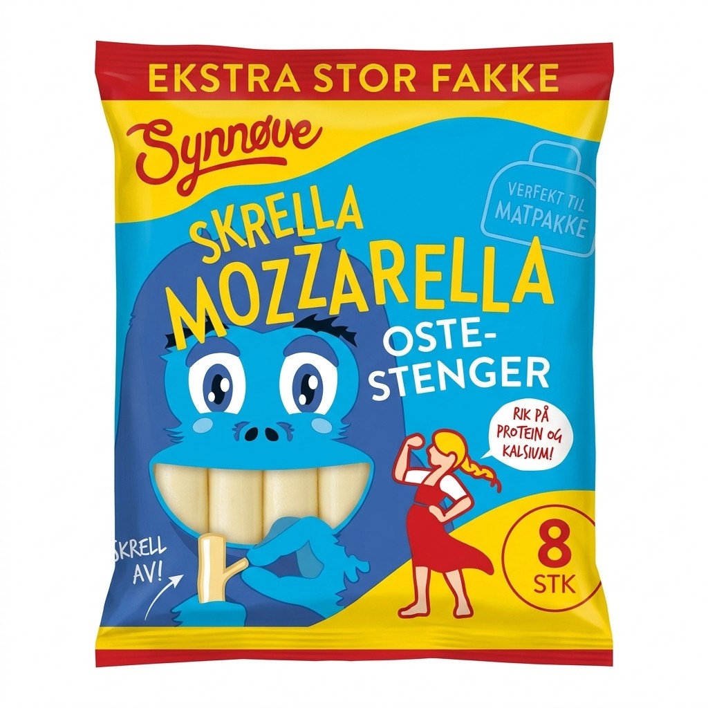 Skrella mozzarella ostestenger 160g Synnøve