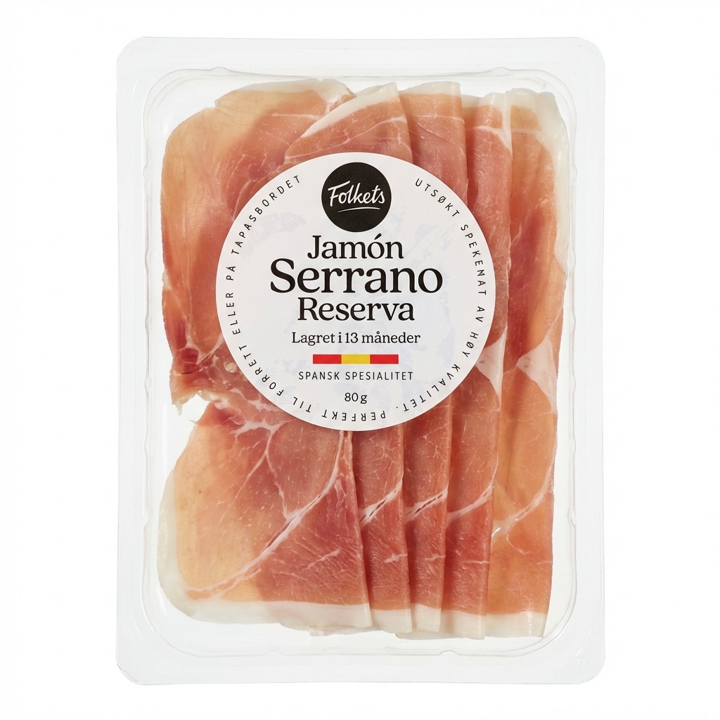 Jamón Serrano Reserva 80g Folkets
