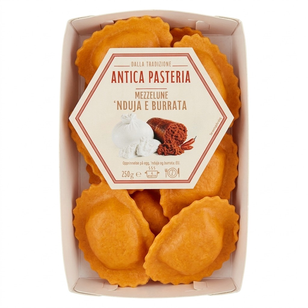 Mezzelune 'Nduja e Burrata 250g Antica Pasteria