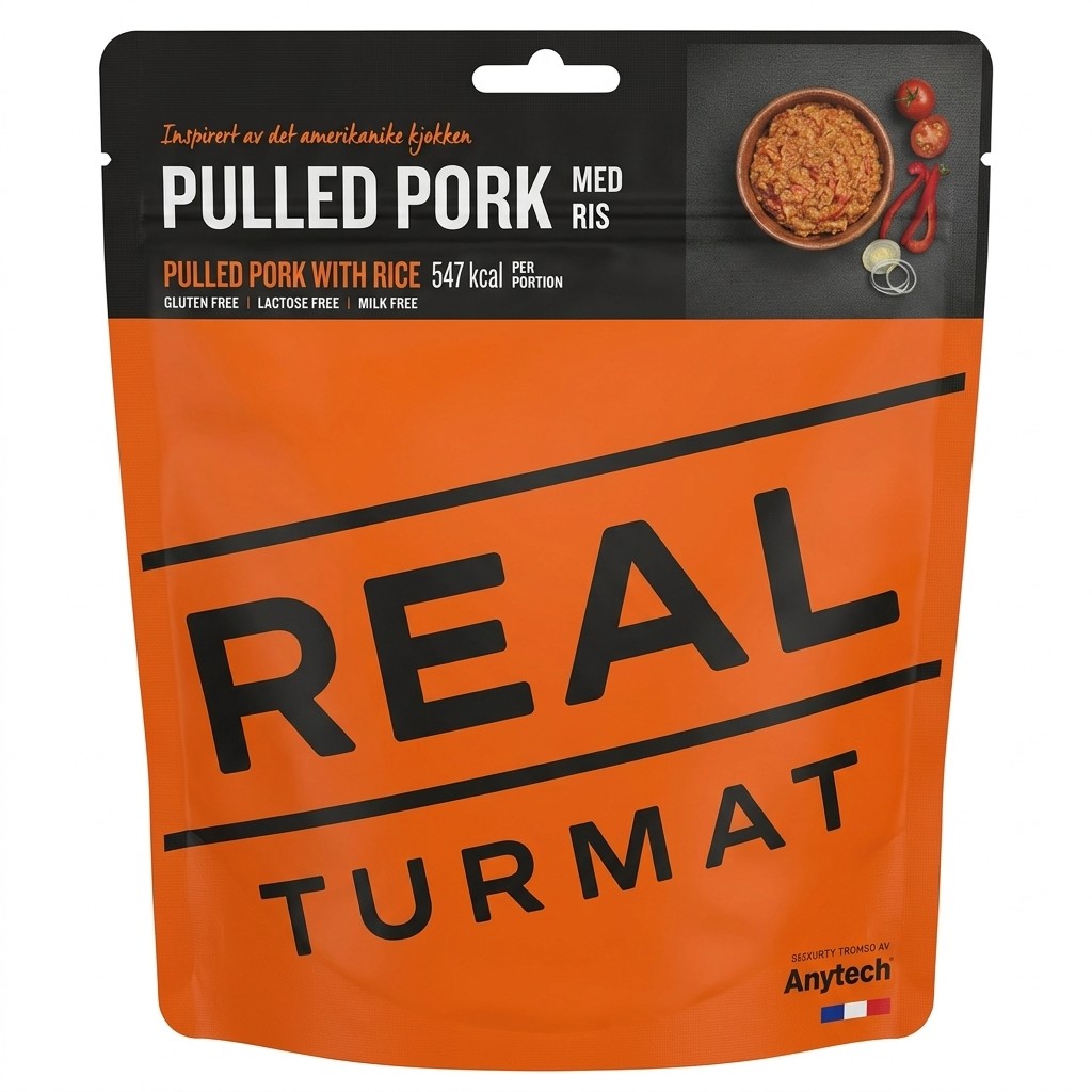 Pulled Pork med ris 121g Real Turmat