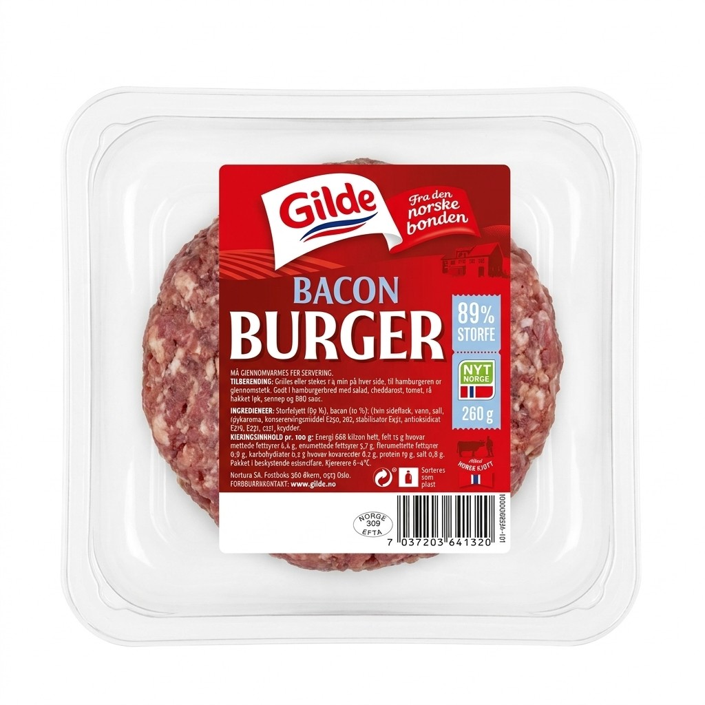 Bacon Burger 260g Gilde