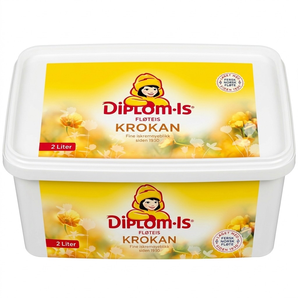 Fløteis Krokan 2l Diplom-Is