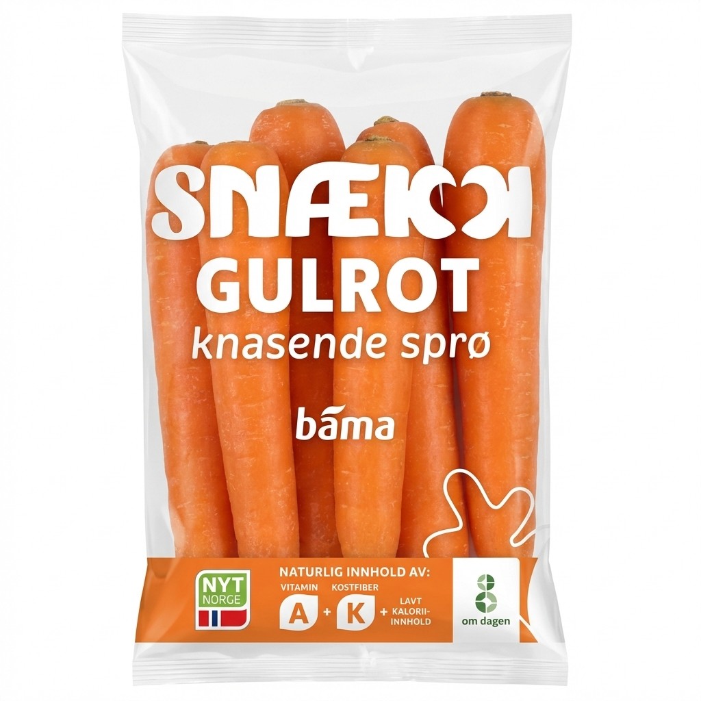 Snæck gulrot 200g Bama