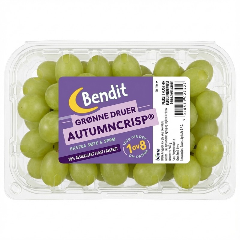 Grønne druer Autumncrisp 500g Bendit