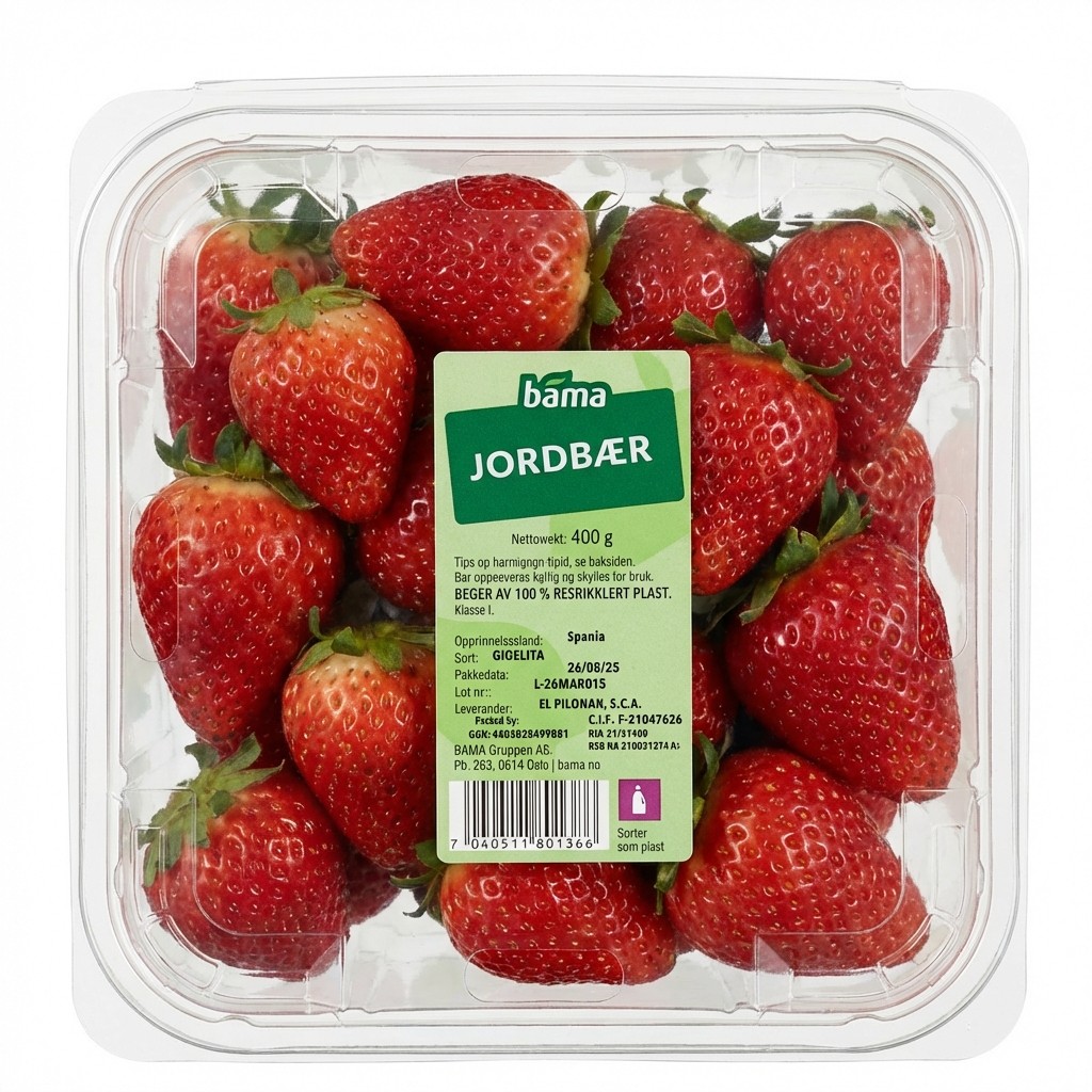 Jordbær 400g Bama