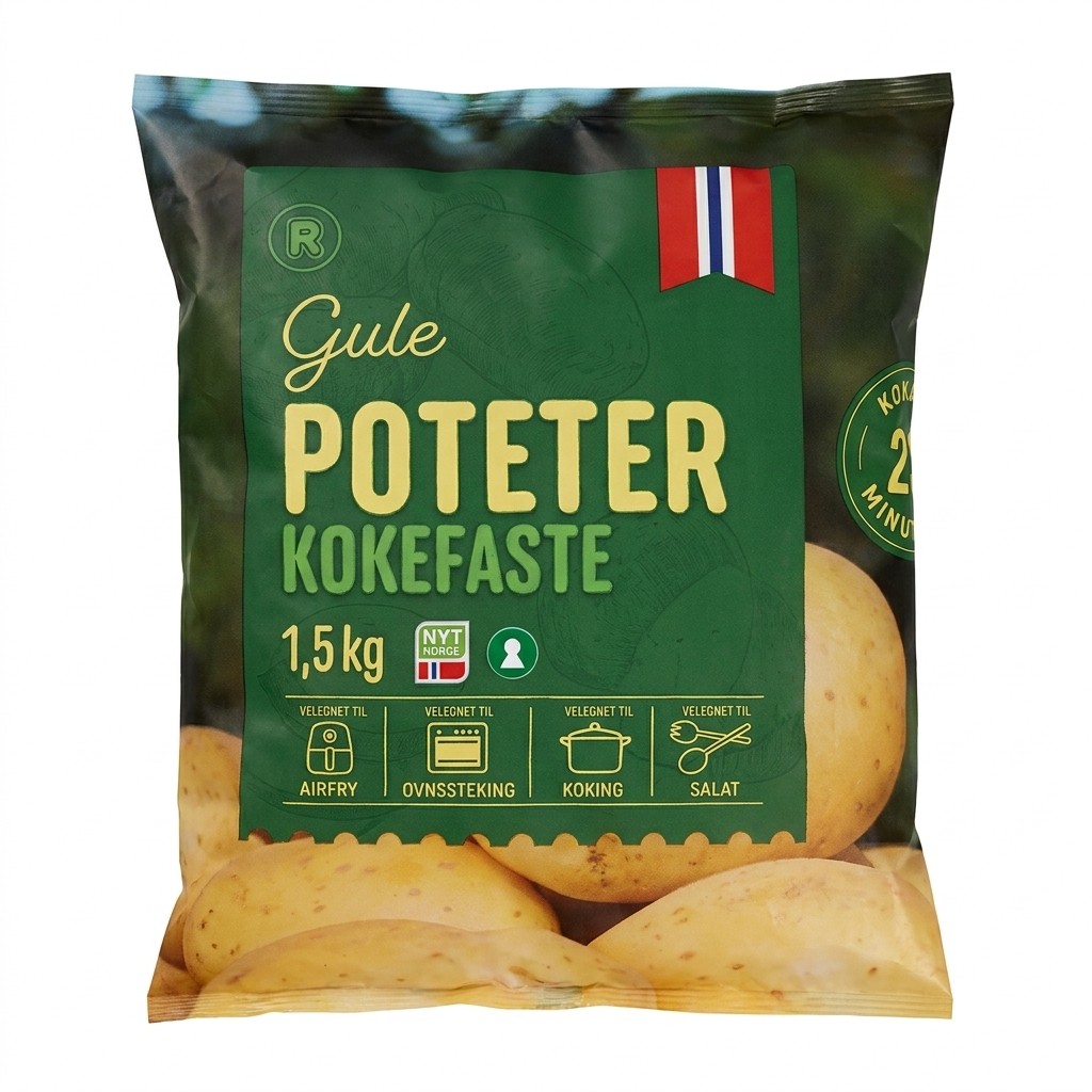 Gule Poteter Kokefaste 1.5kg R