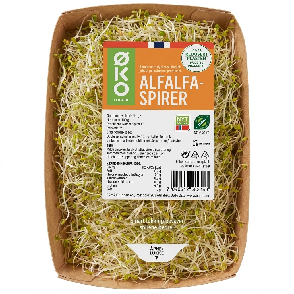 Alfalfaspirer 100g Økologisk