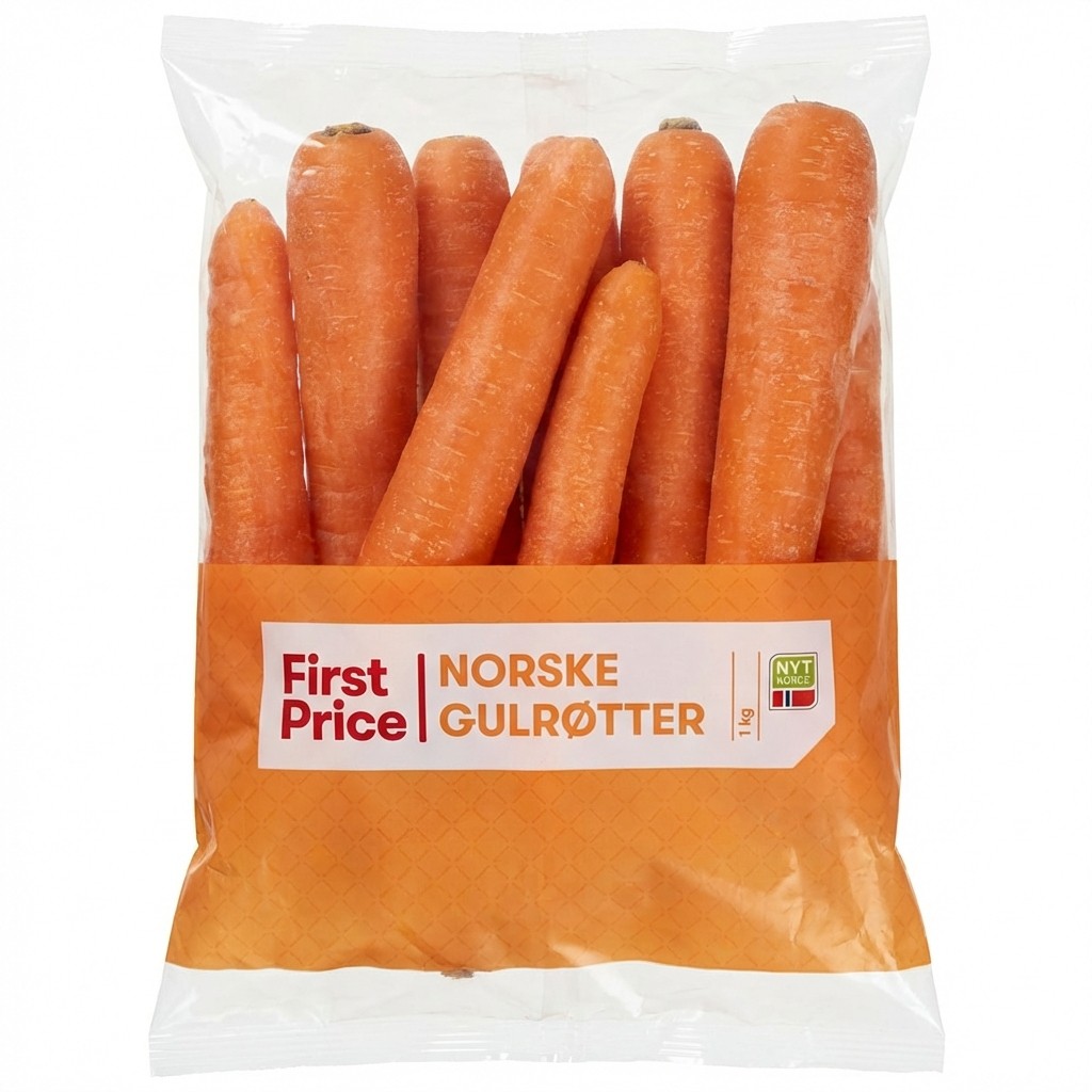 Norske Gulrøtter 1kg First Price