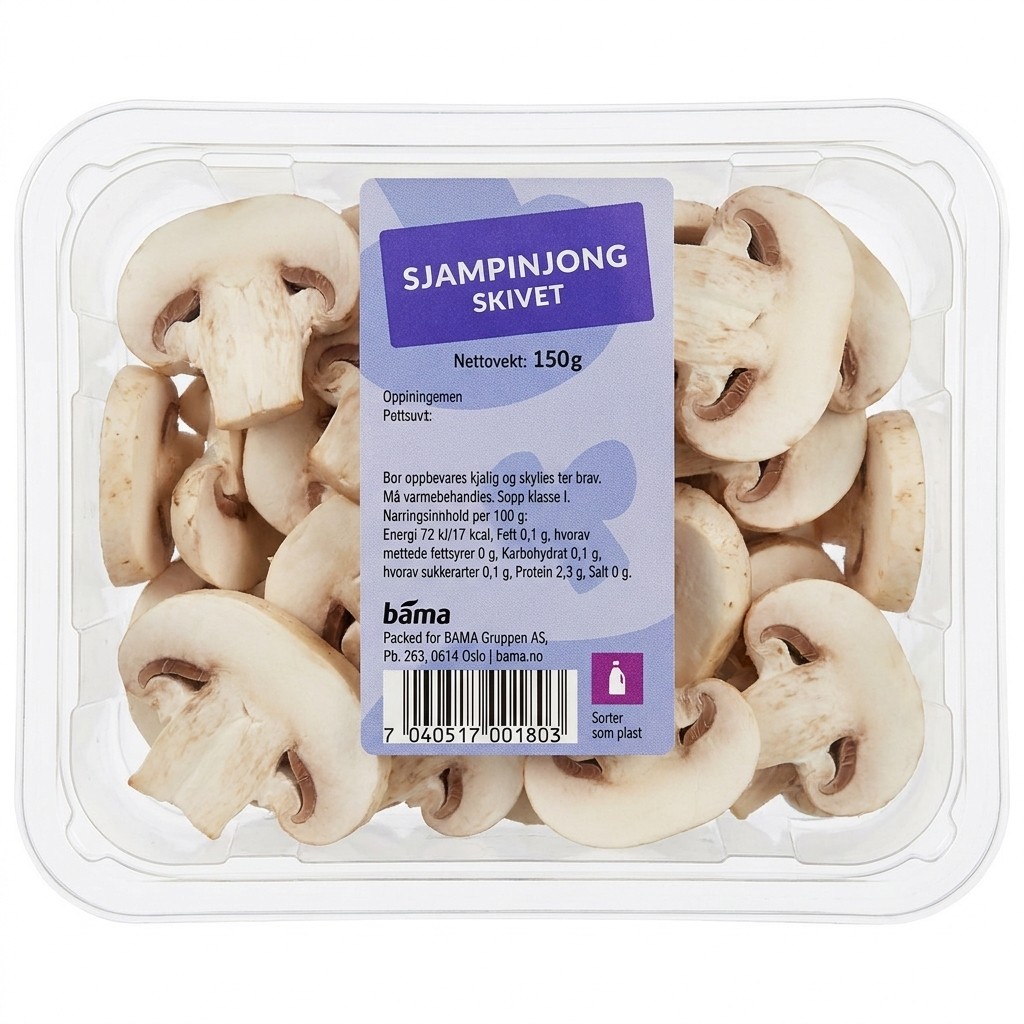 Sjampinjong Skivet 150g Bama