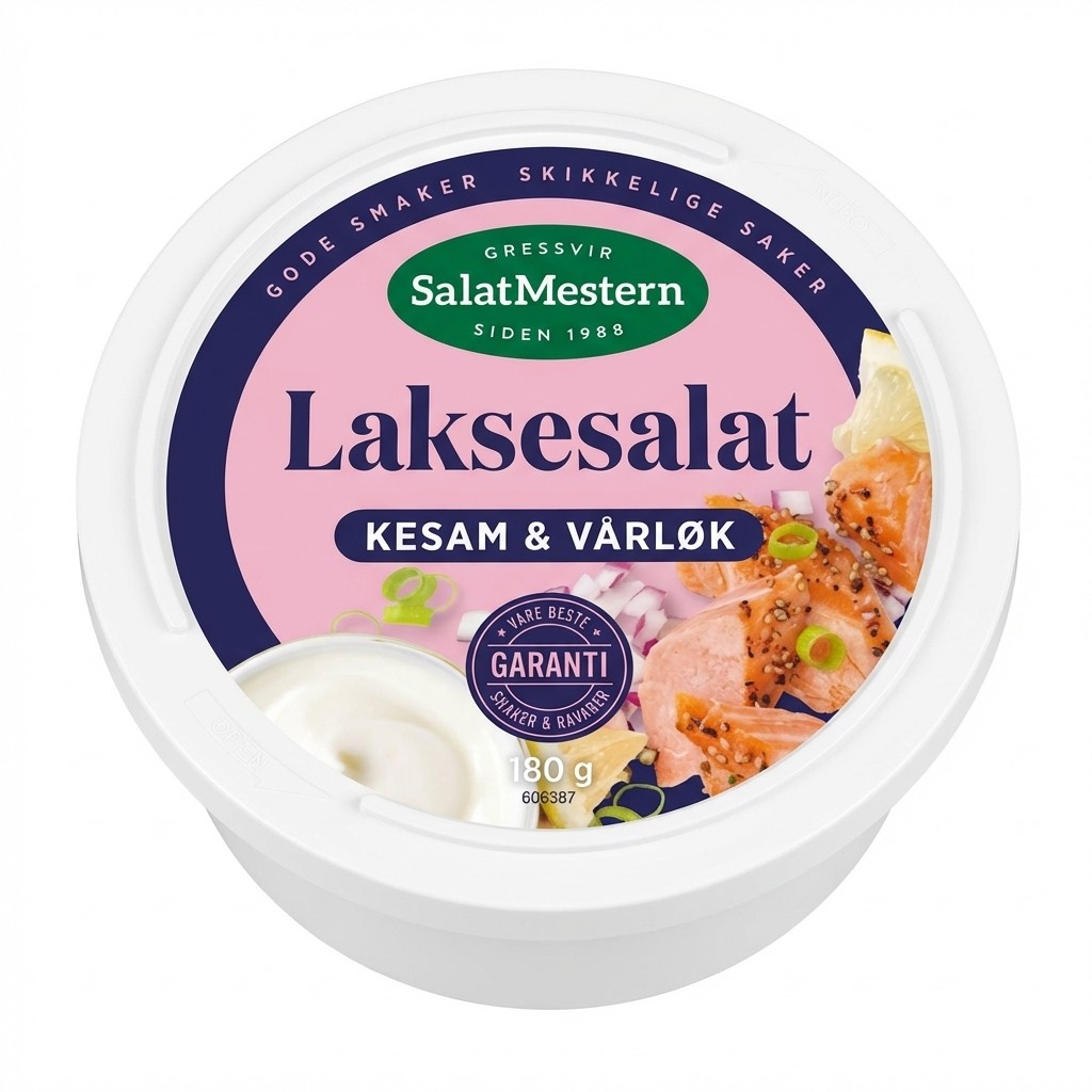 Laksesalat Kesam & Vårløk 180g SalatMestern