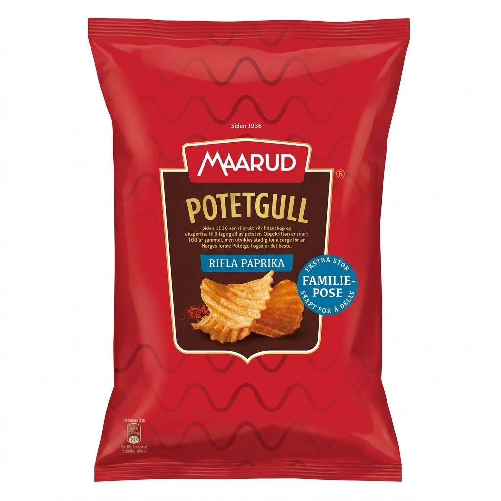 Potetgull Rifla Paprika 275g Maarud