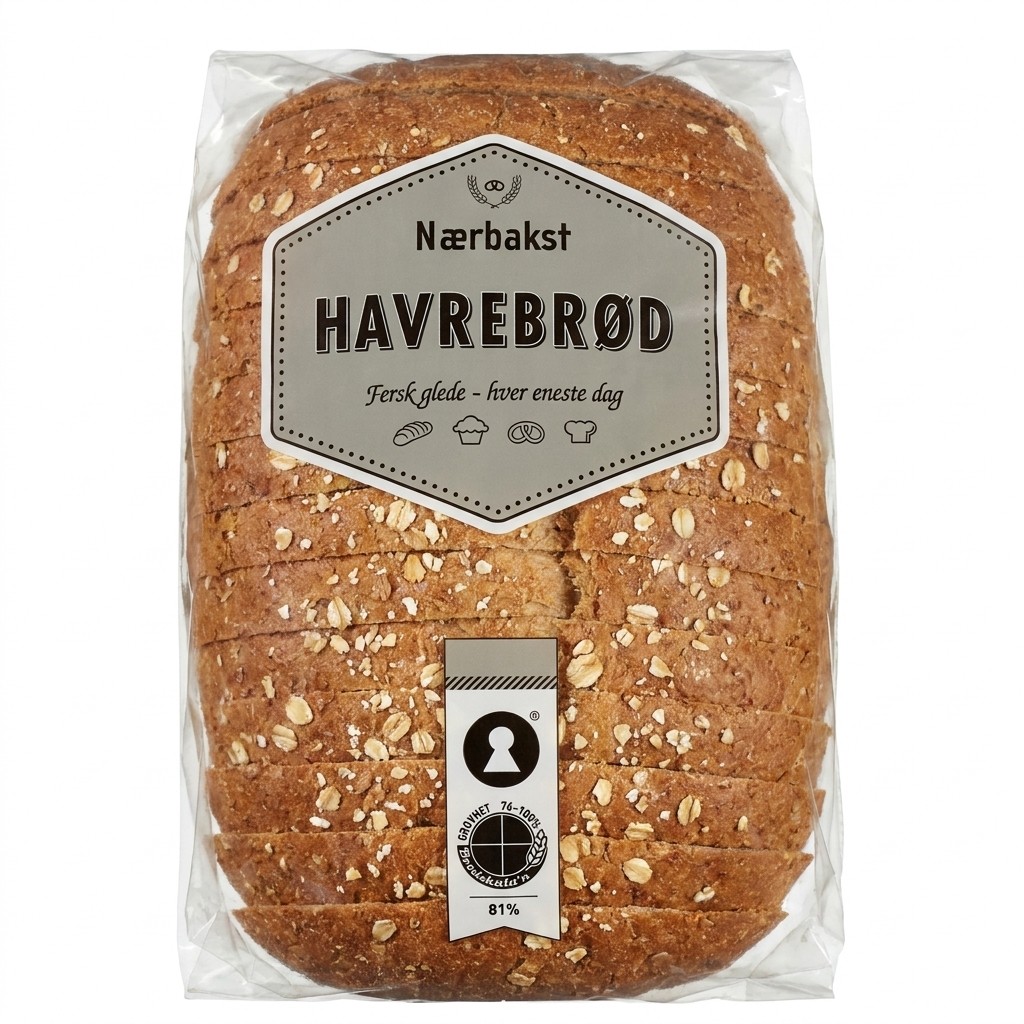 Havrebrød Skåret 750g Nærbakst
