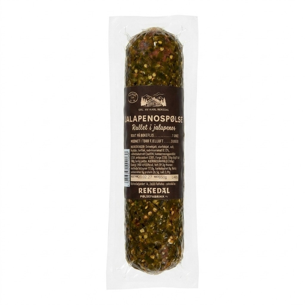 Jalapenospølse 550g Rekedal