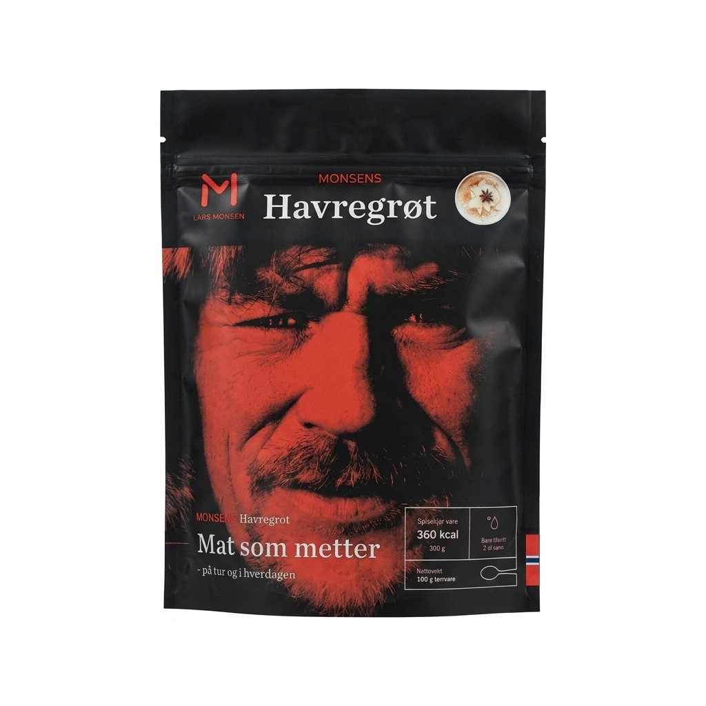 Havregrøt med eple og kanel 300g Monsens