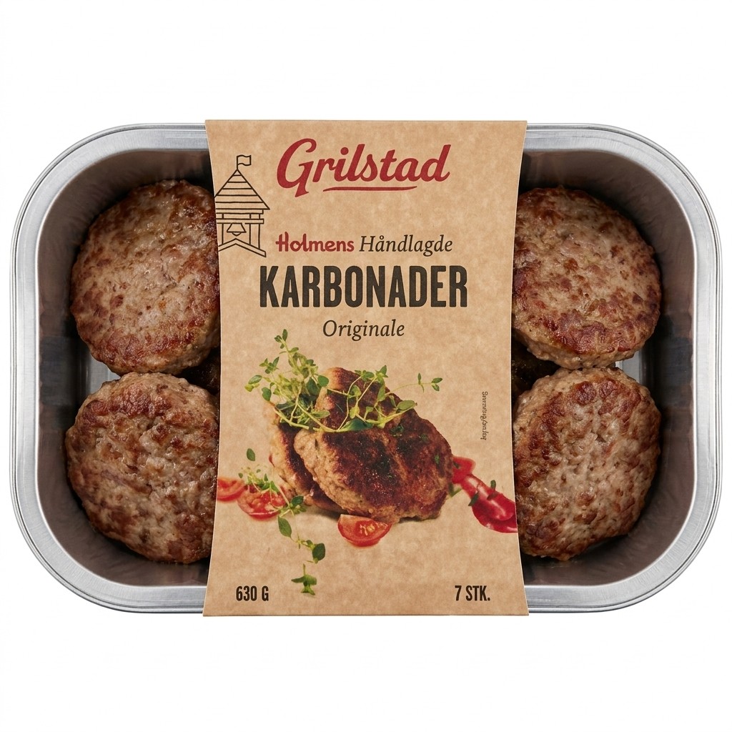 Holmens Håndlagde Karbonader 630g Grilstad