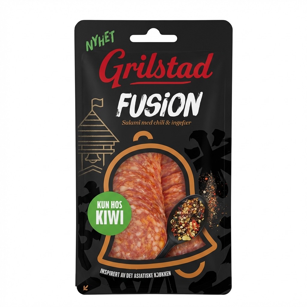 Fusion Salami med chili & ingefær 80g Grilstad