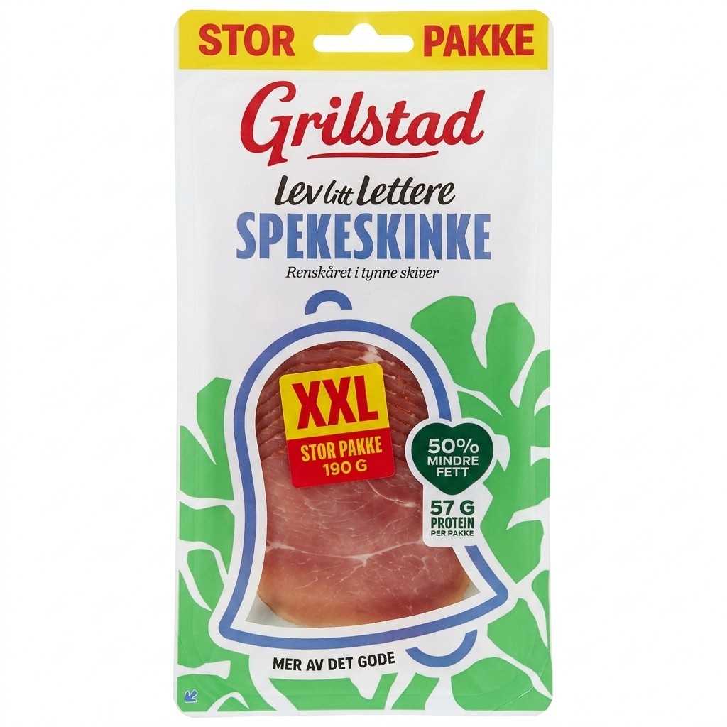 Lev Litt Lettere Spekeskinke 190g Grilstad