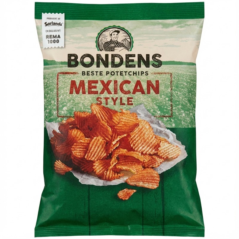 Mexican Style Potetchips 180g Bondens