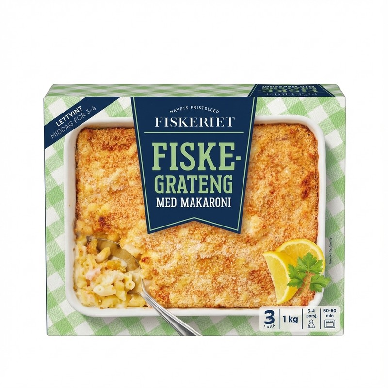Fiskegrateng med makaroni 1kg Fiskeriet