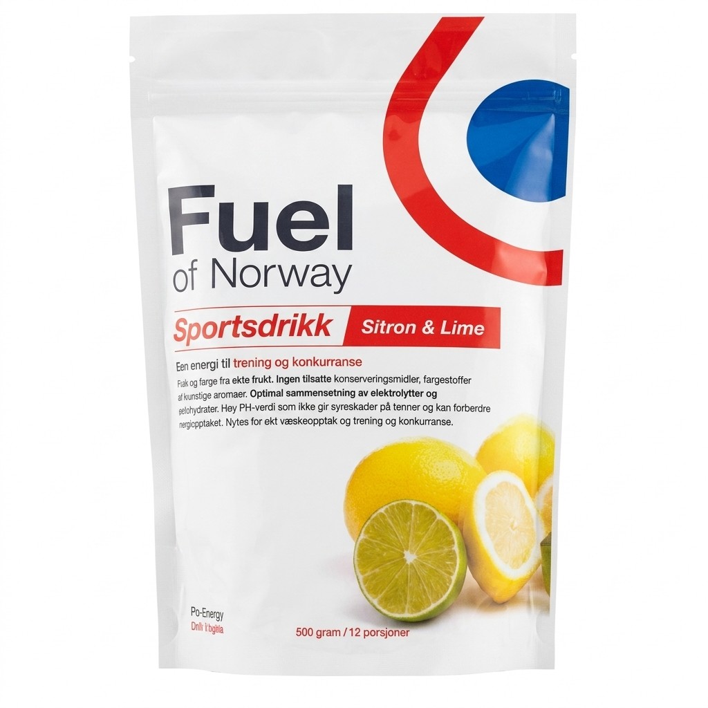 Sportsdrikk Sitron & Lime 500g Fuel of Norway
