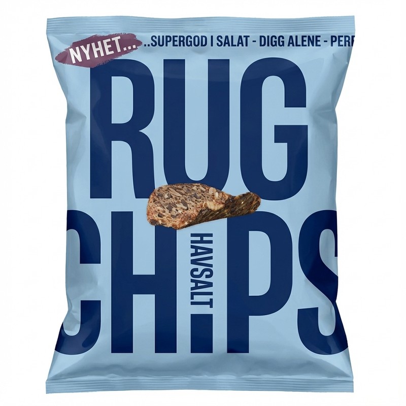 Rugchips Havsalt 120g Den Lille Chipsfabrikken