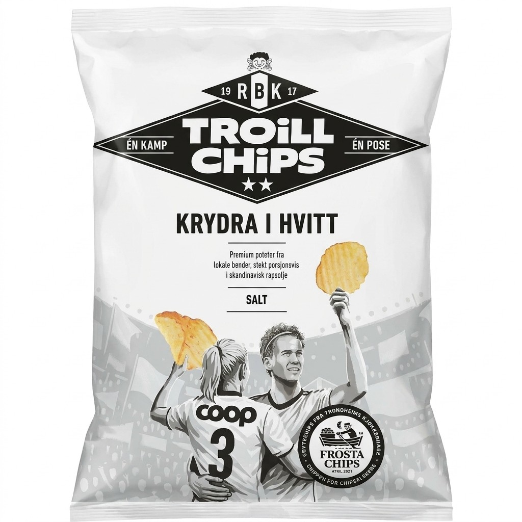 Troill Chips Krydra i Hvitt Salt 250g