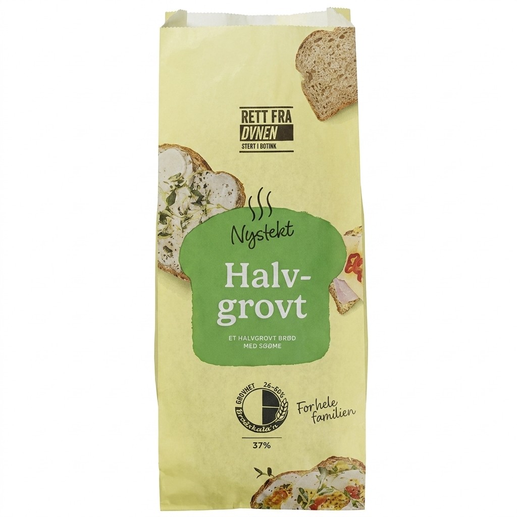 Halvgrovt brød 700g Kløverbakeriet