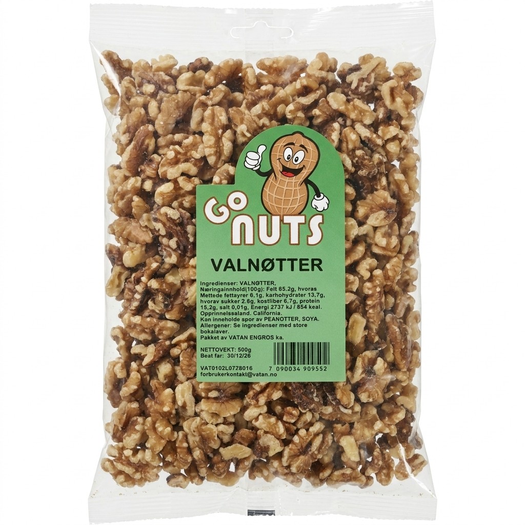 Valnøtter 500g Go Nuts