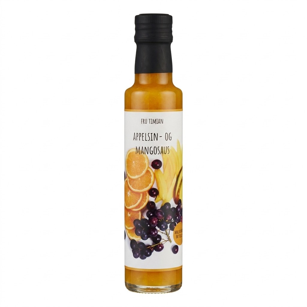 Appelsin- og mangosaus 250ml Fru Timian