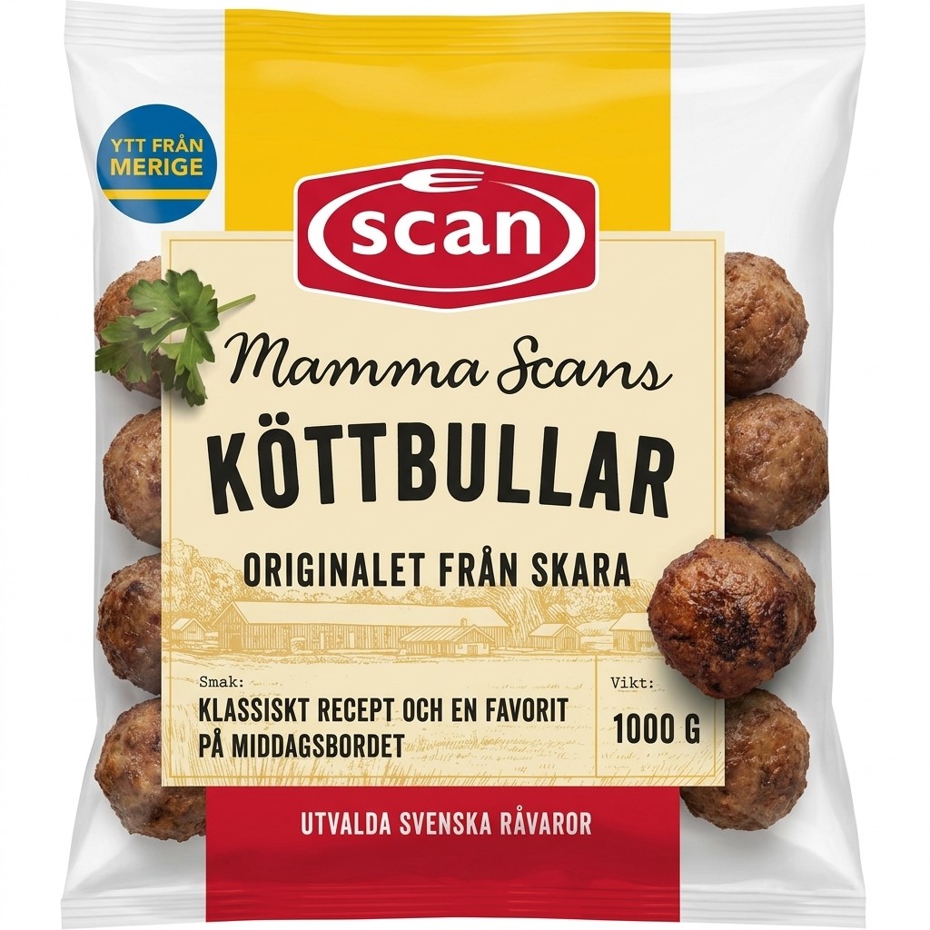 Mamma Scans Kjøttboller 1000g Scan