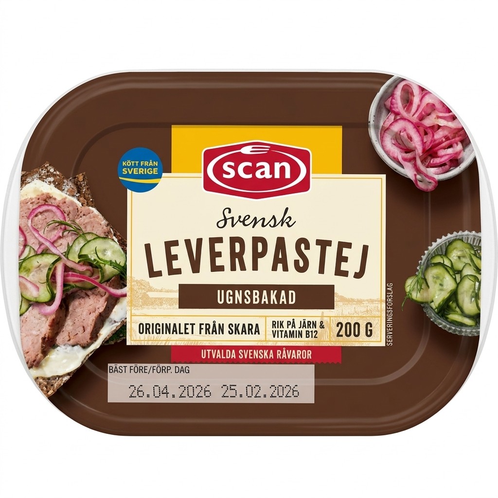 Svensk Leverpastej 200g Scan