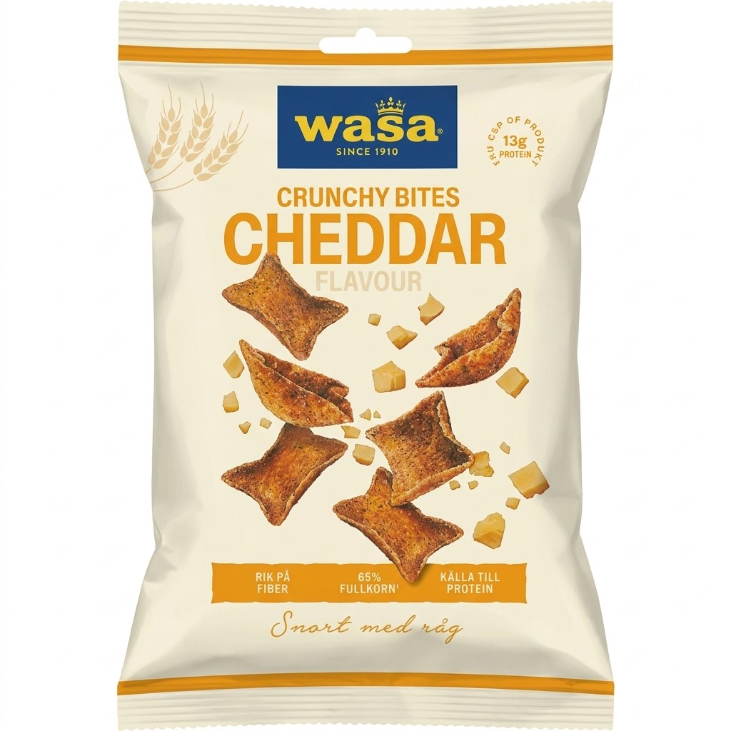 Crunchy Bites Cheddar 100g Wasa