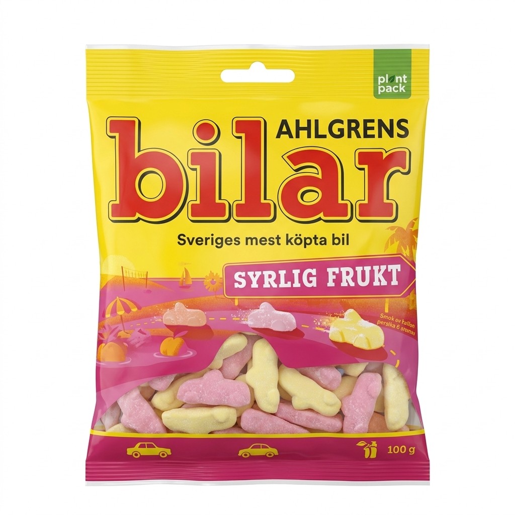 Syrlig frukt 100g Ahlgrens Bilar
