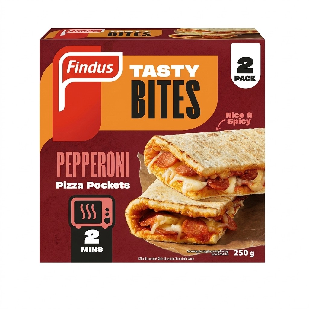 Pepperoni Pizza Pockets 250g Findus